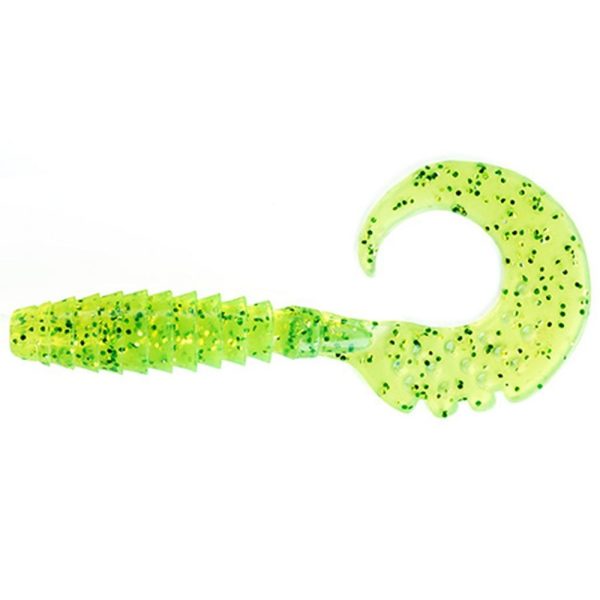 FISHUP Fancy Grub 6,35cm (10 Stk.), #026 - Flo Chartreuse/Grün Plastikköder