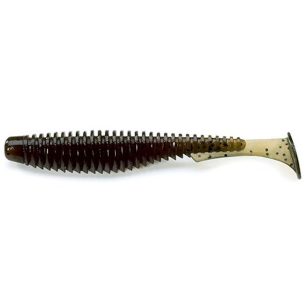 FISHUP U-Shad 5,08cm (10 Stk.), #043 - Wassermelone Braun/Schwarz Plastikköder