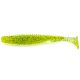 FISHUP U-Shad 10,16cm (8pcs.), #055 - Chartreuse/Black Kunststoffköder