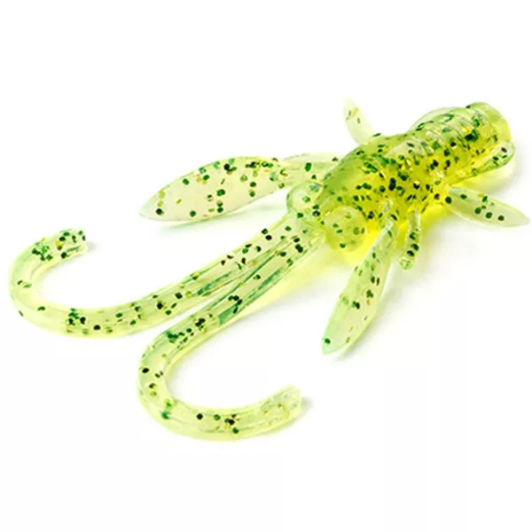 FISHUP Baffi Fly 3,81cm (10 Stk.), #026 - Flo Chartreuse/Grün Plastik Kunstköder