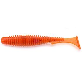   Fishup U Shad Orange Pumpkin Black 10,16cm Kunststoffköder 8 Stk.