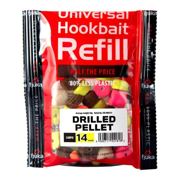Fjuka Drilled Pellets Carpos MC 14mm Hakenköder Nachfüllpackung 50gr