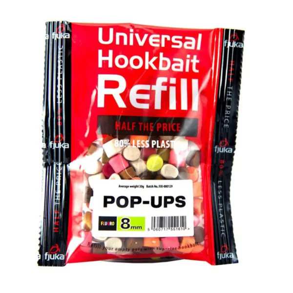 Fjuka Pop-Ups Mixed Colours 8mm Pop Up Nachfüllpackung 50gr