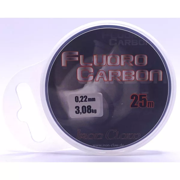 Iron Claw Fluorocarbon Átlátszó 0,22mm 25m Monofil Előkezsinór