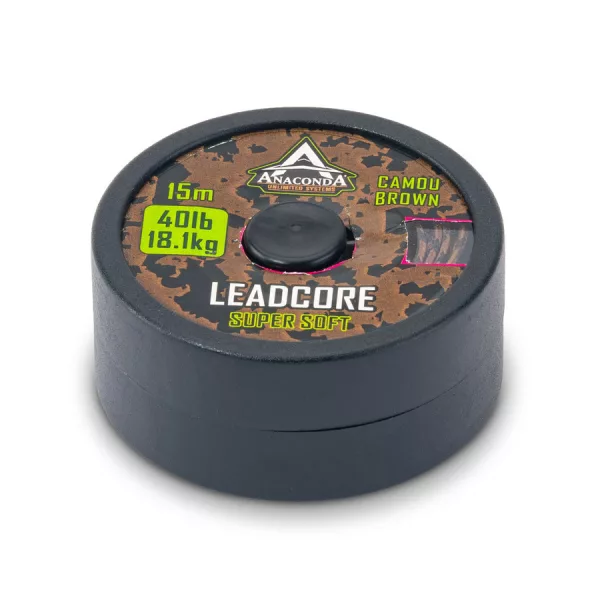 Anaconda Super Soft Leadcore Braun 15m 60lb geflochtene Vorfachschnur