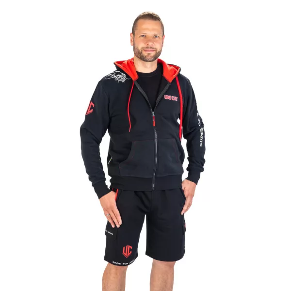 Uni Cat Team Zipper Kapucnis Pulóver S