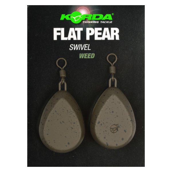 Korda Flat Pear Swivel Blister Karpfenblei 112gr 2Stk