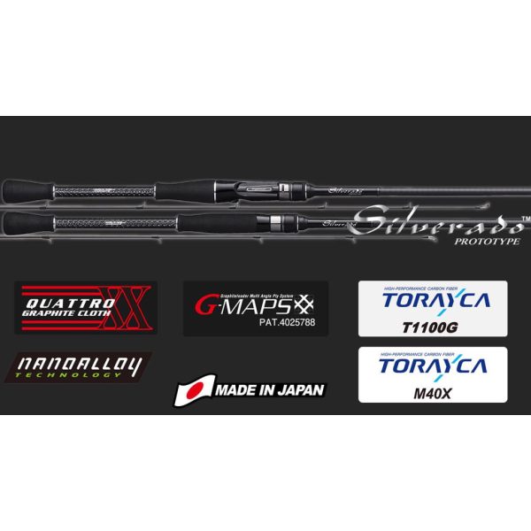 Graphiteleader Silverado Prototype 20GSILPC-762ML-HS Cast Fast 2,29m 3-15gr 2-teilige Spinnrute