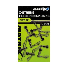 Matrix X-Strong Feeder Bead Snap Links 12 Wirbel 10 Stk.