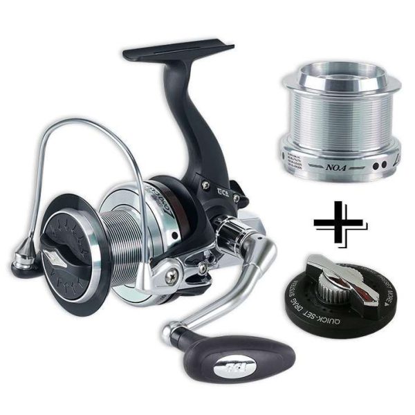 Tica Galant Longcast 10000 Weitwurf-Rolle mit Frontbremse und Ersatzspule