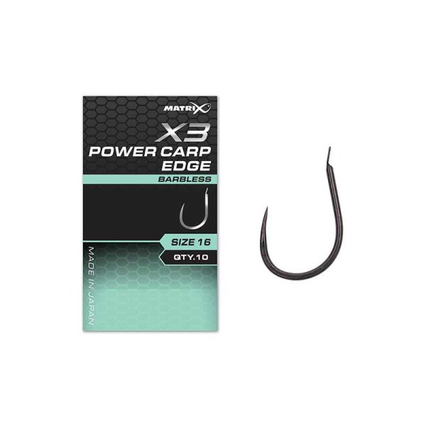 Matrix X3 Power Carp Edge 16 Barbless Plättchen, Haken ohne Widerhaken 10 Stk.