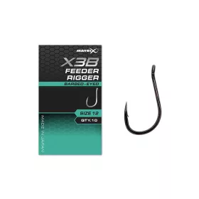   Matrix X3B Feeder Rigger 10 Barbed mit Öhr, Widerhakenhaken 10 Stück