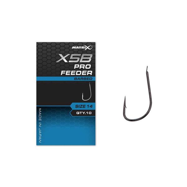 Matrix X5B Pro Feeder 12 Barbed Lapkás, Widerhakenhaken 10 Stück
