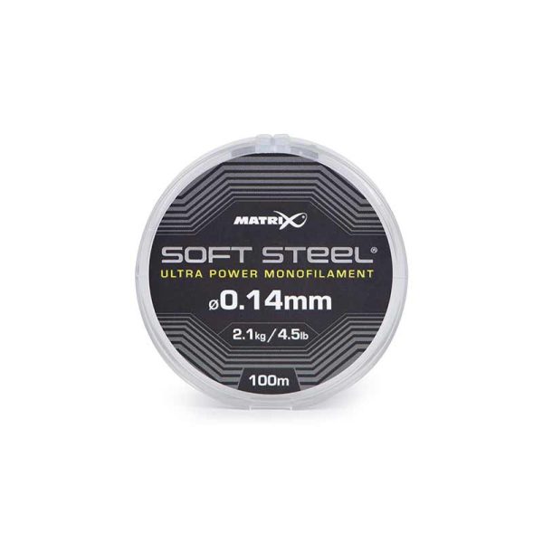 Matrix Soft Steel Ultra Power Monofilament 0,14mm 100m Monofil Hauptschnur