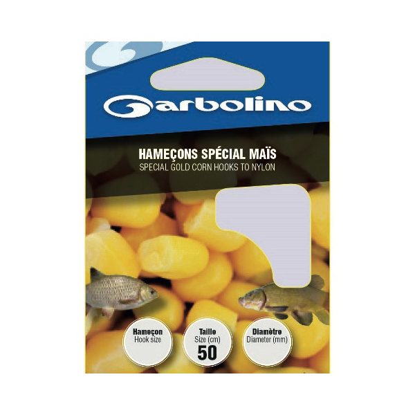 GARBOLINO SPECIAL GOLD CORN HTN 14 (SIZE 14 LINE 0,14mm) vorgebundener Haken