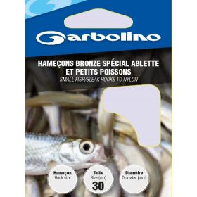   GARBOLINO SMALL FISH/BLEAK BRONZE 18 (SIZE 18 LINE 0,08mm) vorgebundener Haken