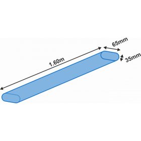 Garbolino Ovales Rutenhalterohr 1,6m x 35x65mm
