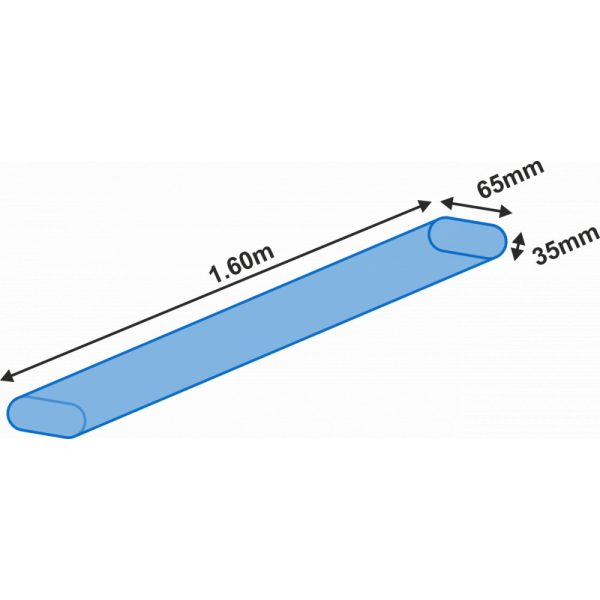Garbolino Ovales Rutenhalterohr 1,6m x 35x65mm