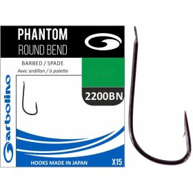   Garbolino Phantom Round Bend 2200BN 20 Lapkás Haken mit Widerhaken für feine Montagen
