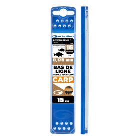   Garbolino Competition Hooks To Nylon 12 mit Plättchen, Widerhakenloser Power Bend Carp Monofil Vorfachhaken 8Stk