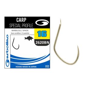   Garbolino Carp Special Profile 2620BN 12 Platten, Widerhakenloser Feederhaken 14 Stk.