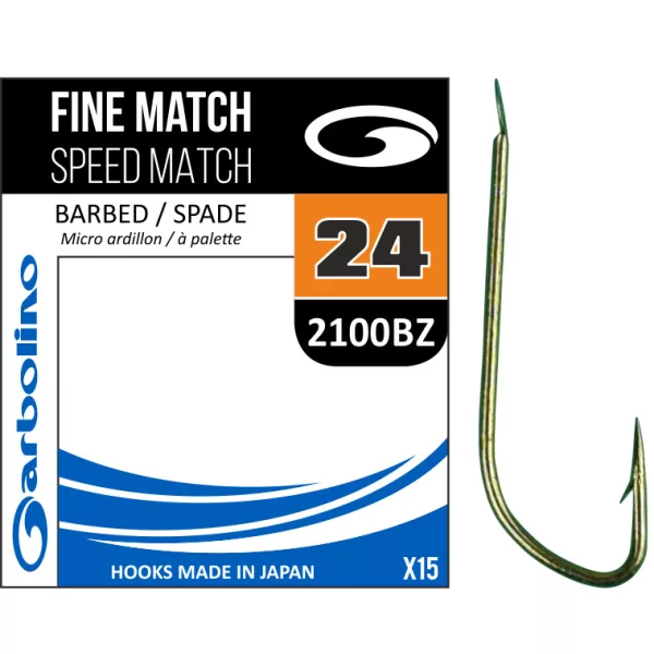 Garbolino FINE SPEED MATCH - 2100BZ - BARBED 14 Haken