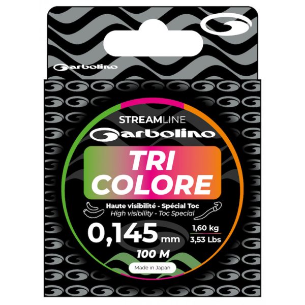 Garbolino - STREAMLINE TOC TRI-COLORE HAUTE VISIBILITE - 100M - Hauptschnur - Monofile Schnur - Forellenschnur