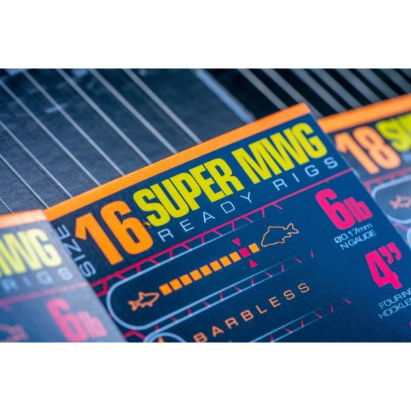 Guru SMWG Bait Bands 16 Widerhakenloser, geöhrter Monofil Fertighaken 8 Stk.