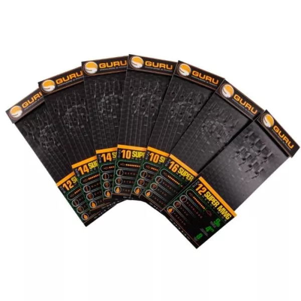 Guru Tackle - SMWG Standard Hair 4 Größe 18 (0.15mm) vorgebundener Haken