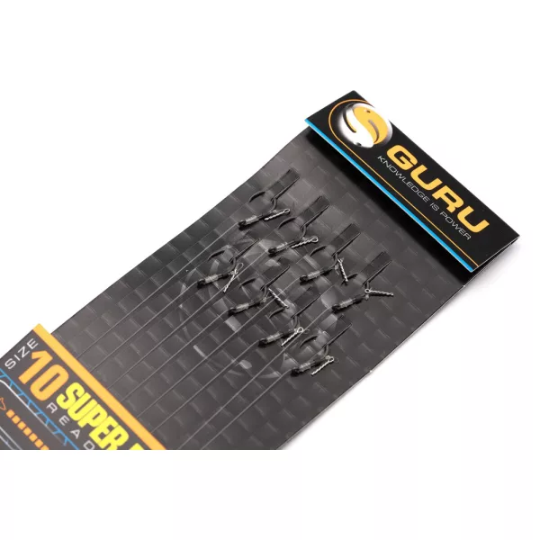 Guru SMWG Bayonet Rig 10 Geöhrter, widerhakenloser Monofil Fertighaken 8 Stk.