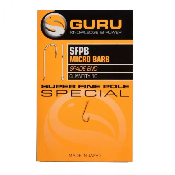 Guru Super Fine Pole Hakengröße 22 (Barbed/Spade End)