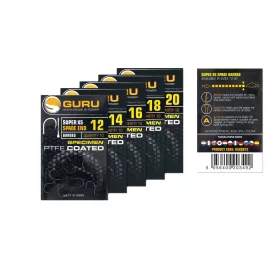   Guru Super XS 14 Karpfenhaken mit Plättchen und Widerhaken 10 Stk.