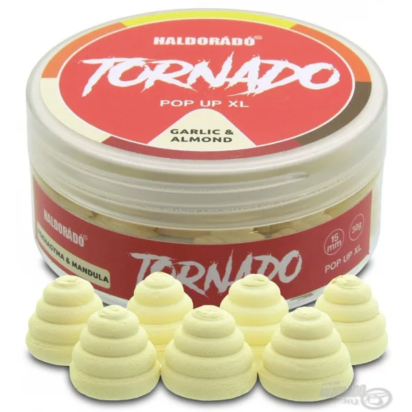 Haldorádó TORNADO Pop Up XL 15 mm - Knoblauch & Mandel
