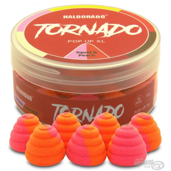 Haldorádó TORNADO Pop Up XL 15 mm - Tintenfisch & Aprikose