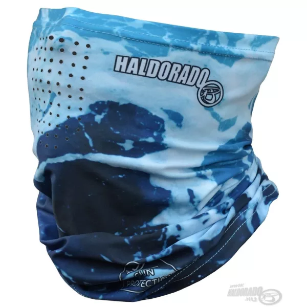 Haldorádó Gesichtsmaske + Halstuch mit Atemöffnung Camou Blue