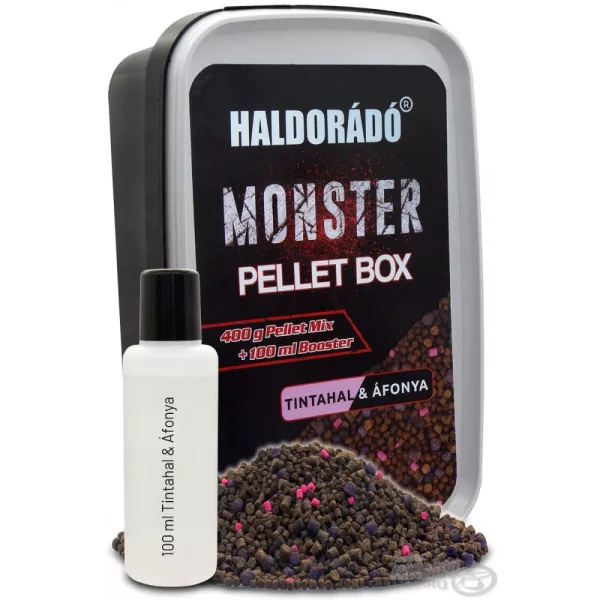 Haldorádó MONSTER Pellet Box - Tintenfisch & Blaubeere