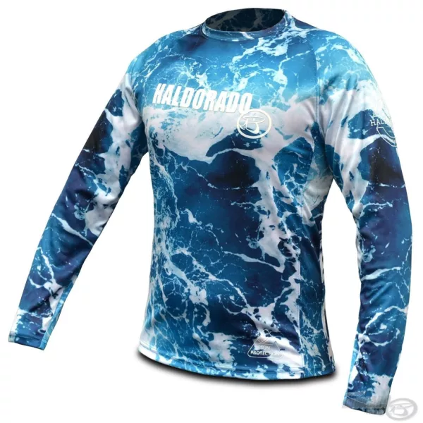Haldorádó Sommer Langarm-T-Shirt Camou Blue XL