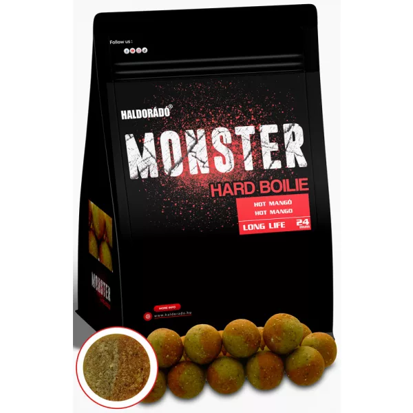 Haldorádó Monster Hard Boilie Hot Mango 700gr 24mm Boilie