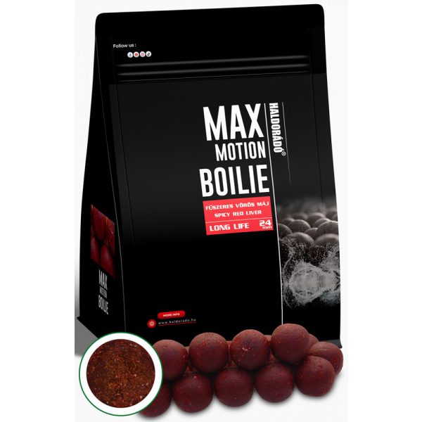 Haldorádó Max Motion Boilie Long Life Würzige Rote Leber 800gr 24mm Boilie