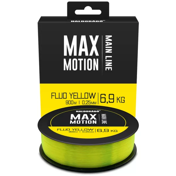 Haldorádó Max Motion 0,25mm 900m Monofile Hauptschnur - Fluo Gelb
