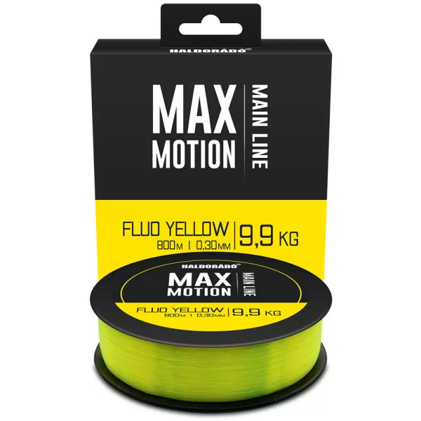 Haldorádó Max Motion 0,30mm 800m Monofile Hauptschnur - Fluo Gelb