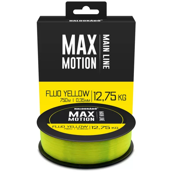 Haldorádó Max Motion 0,35mm 750m Monofile Hauptschnur - Fluo Gelb