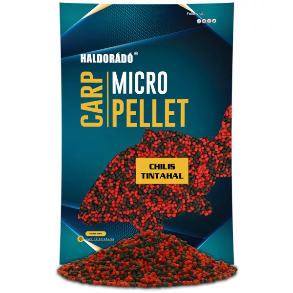 Haldorádó Karpfen Mikro Pellets Chili-Tintenfisch 600gr 3mm Futterpellet