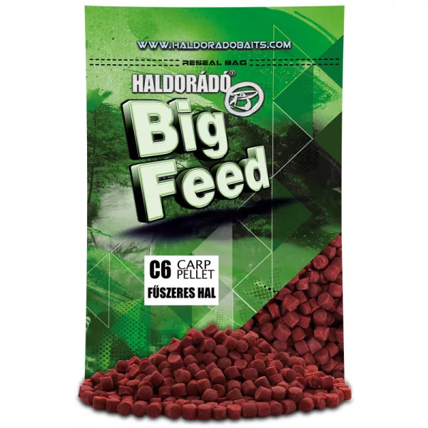 Haldorádó Big Feed C6 Pellet Würziger Fisch 700gr 6mm Futterpellet