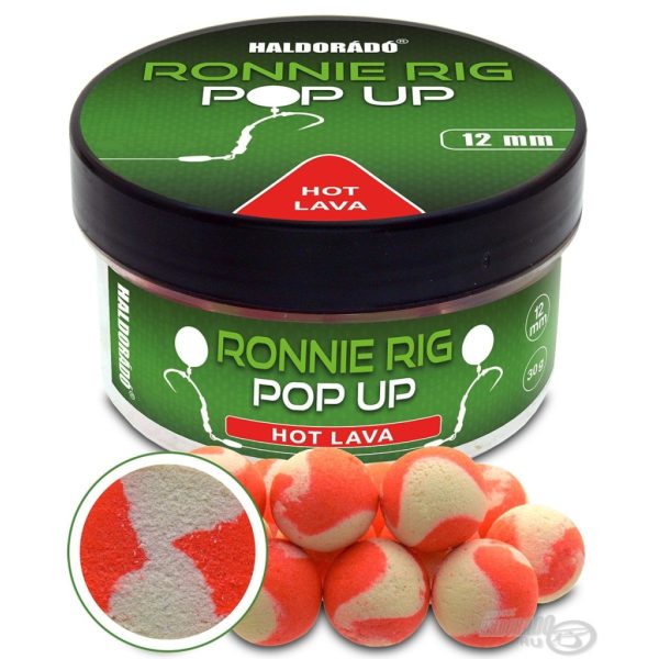 Haldorádó Ronnie Rig Pop Up Heiße Lava 12mm Hakenköder Boilie 30gr