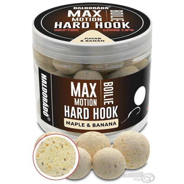 Haldorádó Max Motion Boilie Hard Hook Wafter 16, 20mm Ahorn & Banane Hakenköder Boilie 100gr