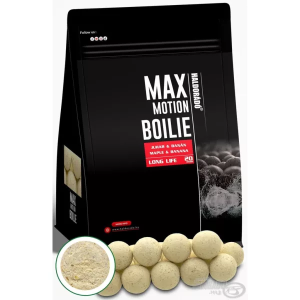 Haldorádó Max Motion Boilie Long Life 20mm Ahorn & Banane Boilie 800gr