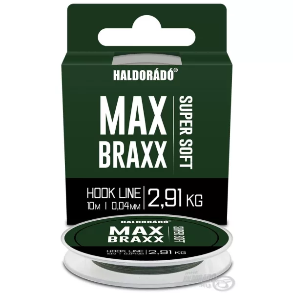 Haldorádó Max Braxx Super Soft Hook Line 0,04mm 10m Geflochtene Vorfachschnur