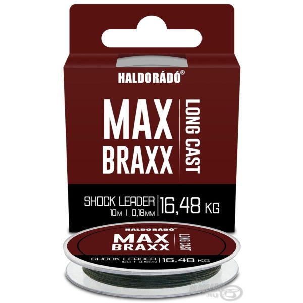 Haldorádó Max Braxx Long Cast Shock Leader 0,18mm 10m Geflochtene Vorfachschnur