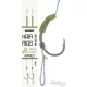 Haldorádó Soft Pop Up Hair Rigs 8 Ösen, Bart Vorgebunden Boilihaken 2 Stk.